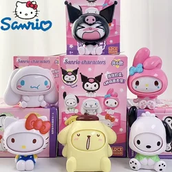 Sanrio Kawaii Change Face Figure Cinnamoroll Pochacco My Melody Hello Kitty Kuromi Pompom Purin Anime Model Action Figurine Toy