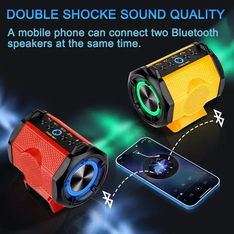 For Makita/Dewalt/Milwaukee/Bosch 18V 20V Li-ion Battery Outdoor Portable Wireless Bluetooth Speaker Bicycle rading Speaker