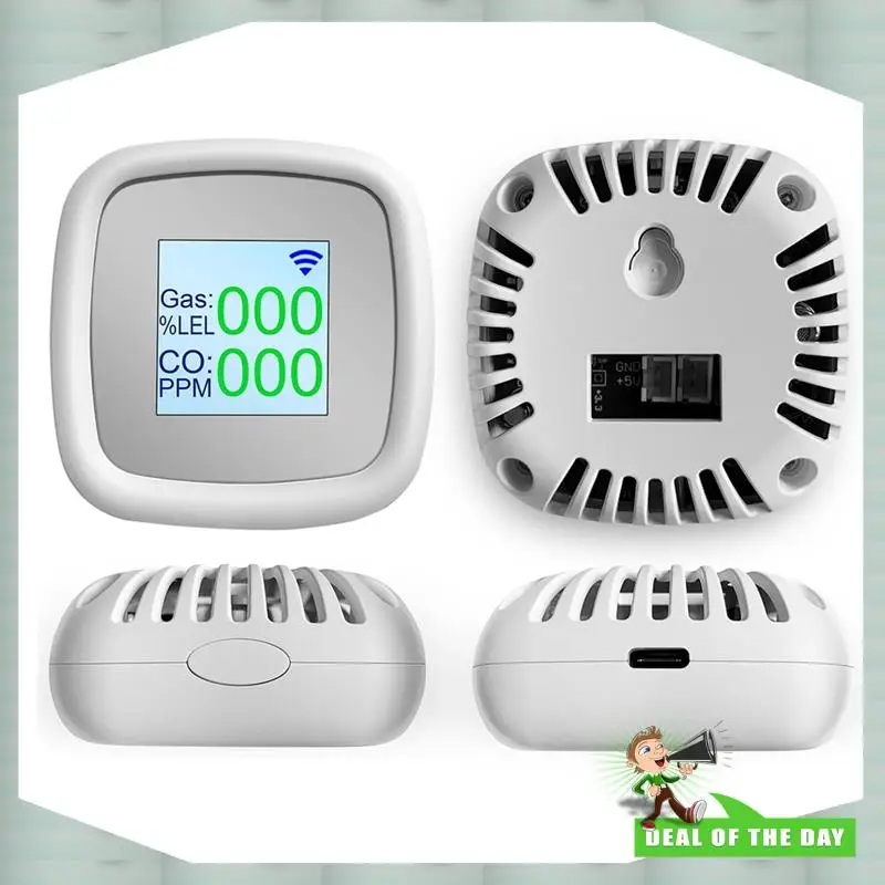 24-Hour Delivery Tuya Combustible Gas Detector Gas Alarm Digital Gas Detection Sensor Sound Alarm Smart Air Quality Detector