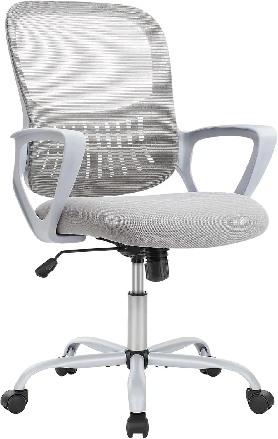 

Home Office Computer Desk Chair, Ergonomic Mid-Back Mesh Swivel Rolling Work With Wheels, Comfortable Lumbar Support, Comfy