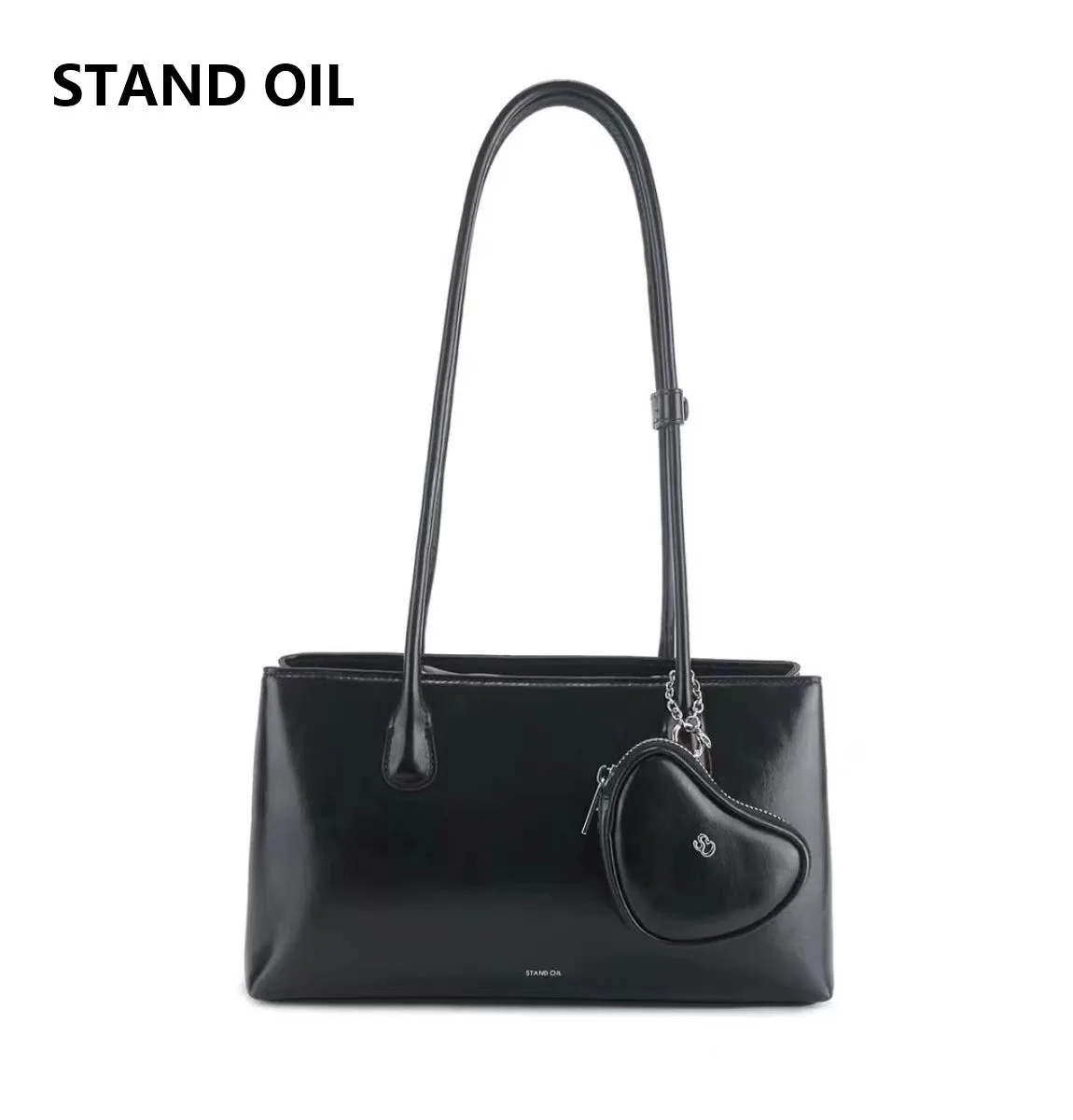 

Stand Oil Women's Light Luxury Long Handle One Shoulder Underarm Bag Large Capacity Love Earphones Bun Mother Tote Bag