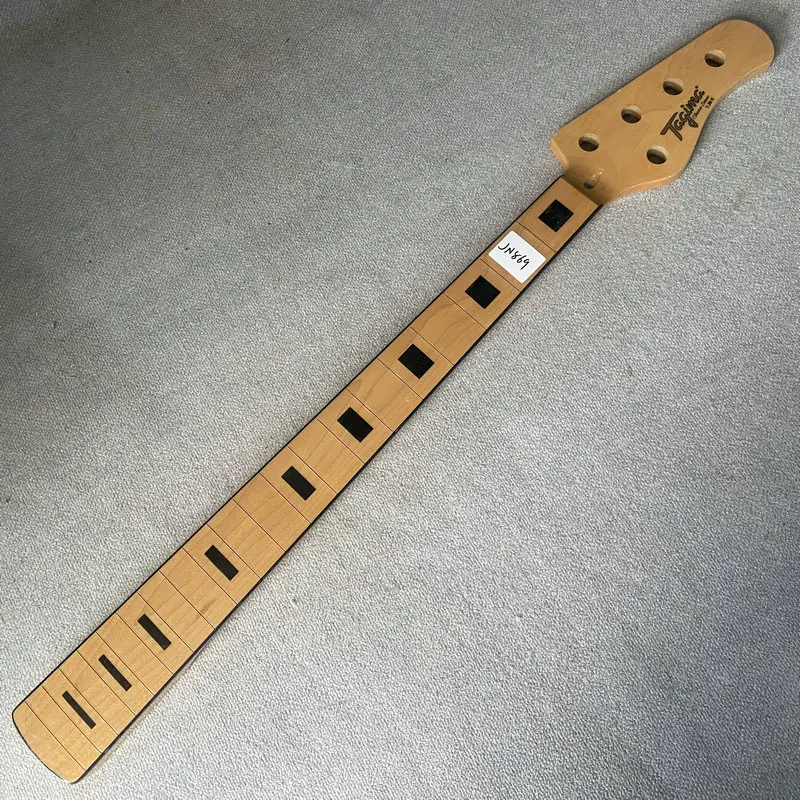 jN869 Genuine&Origianl Tagima TJB5 5 String Electric Guitar Bass Neck 21 Frets Maple Wood Right Hand No Frets Unfinished DIY