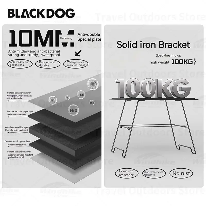 BLACK DOG IGT Table Camping Folding Shelf Combination Outdoor Kitchen Garden Barbecue Picnic BBQ Accessories Portable Ultralight