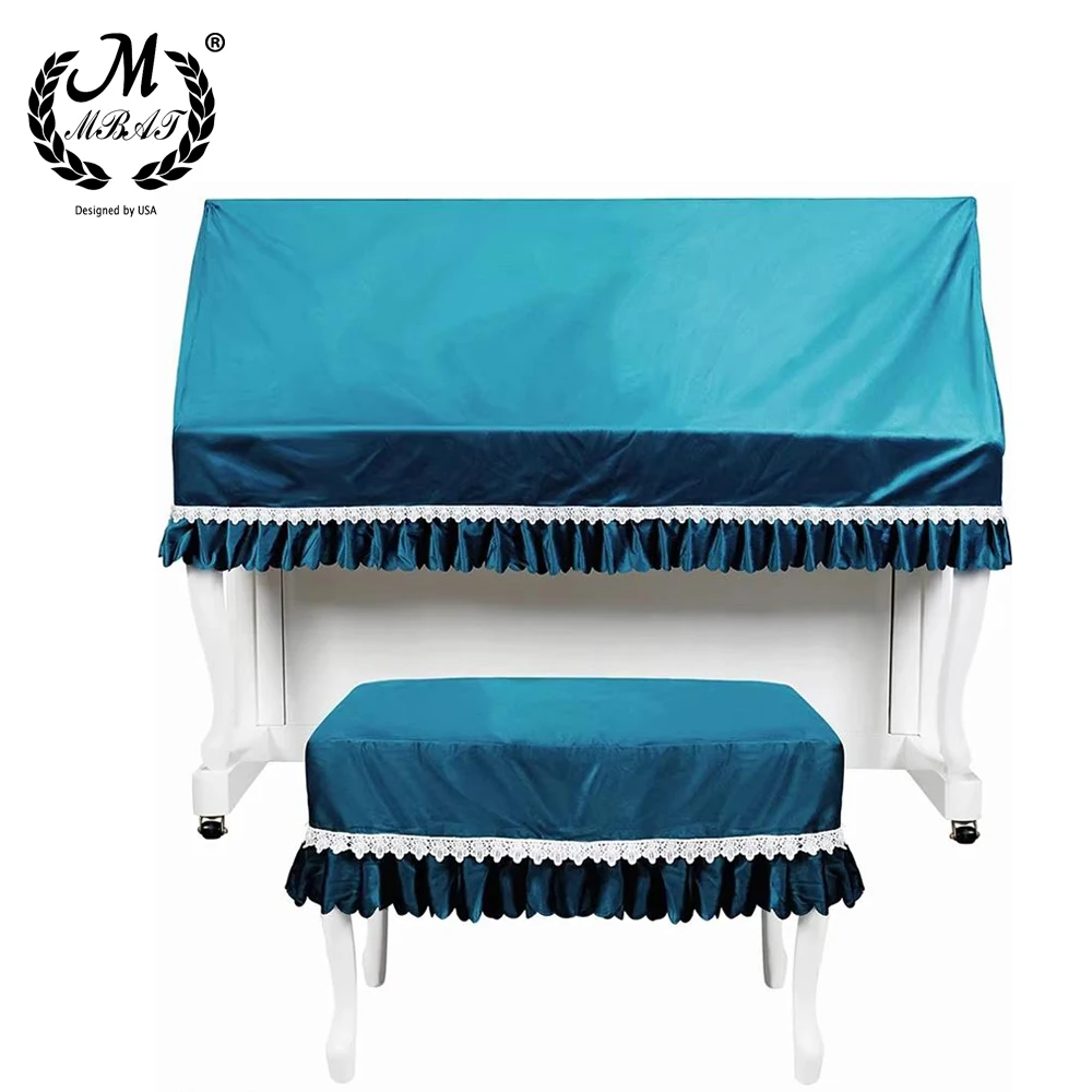 

M MBAT 88keys Piano And Stool Cover Dutch Plush Cottondust Cover Vertical Semi-drapery Practical Dustproof Keyboard Instrument