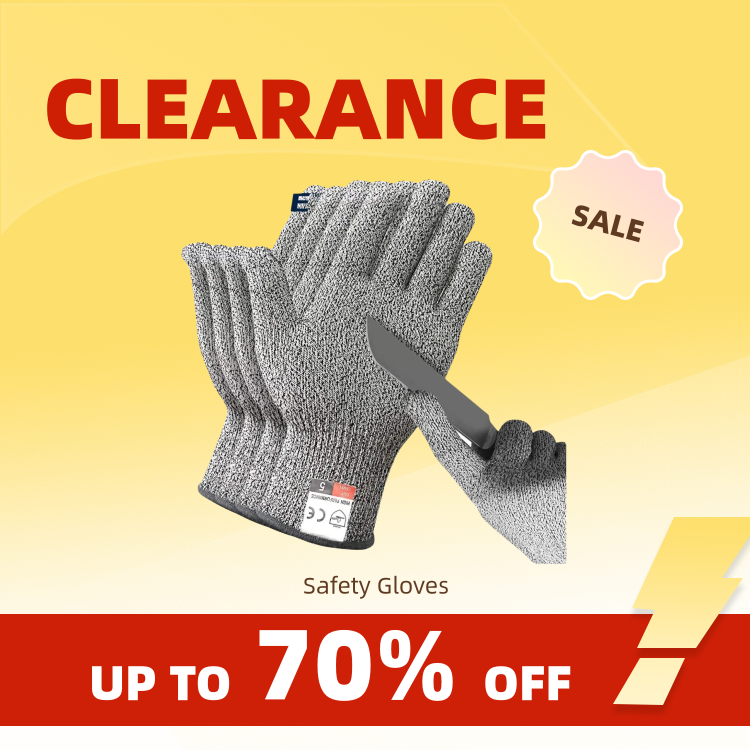  Clearance_Grade 5 Cut Resistant Gloves Kitchen HPPE Scratch Resistant Glass Cutting Safety Protection for Gardeners_Continuous u 