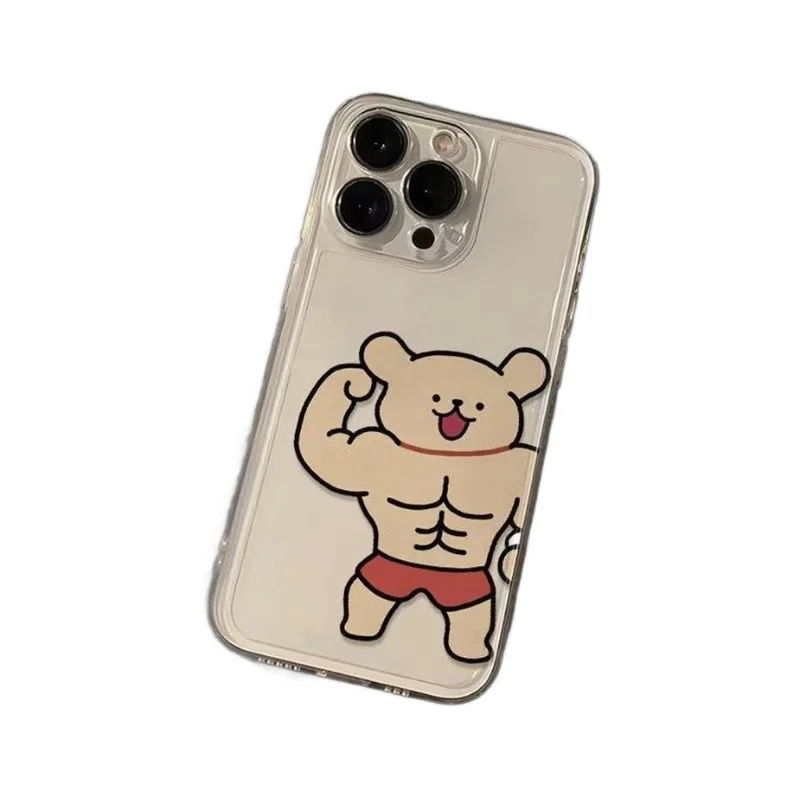 Funny Cartoon Puppy Couple Phone Case For iPhone 11 12 13 14 15 Pro Max XR X XS Mini 8 7 Plus SE 2020 Fashion Clear Case Funda