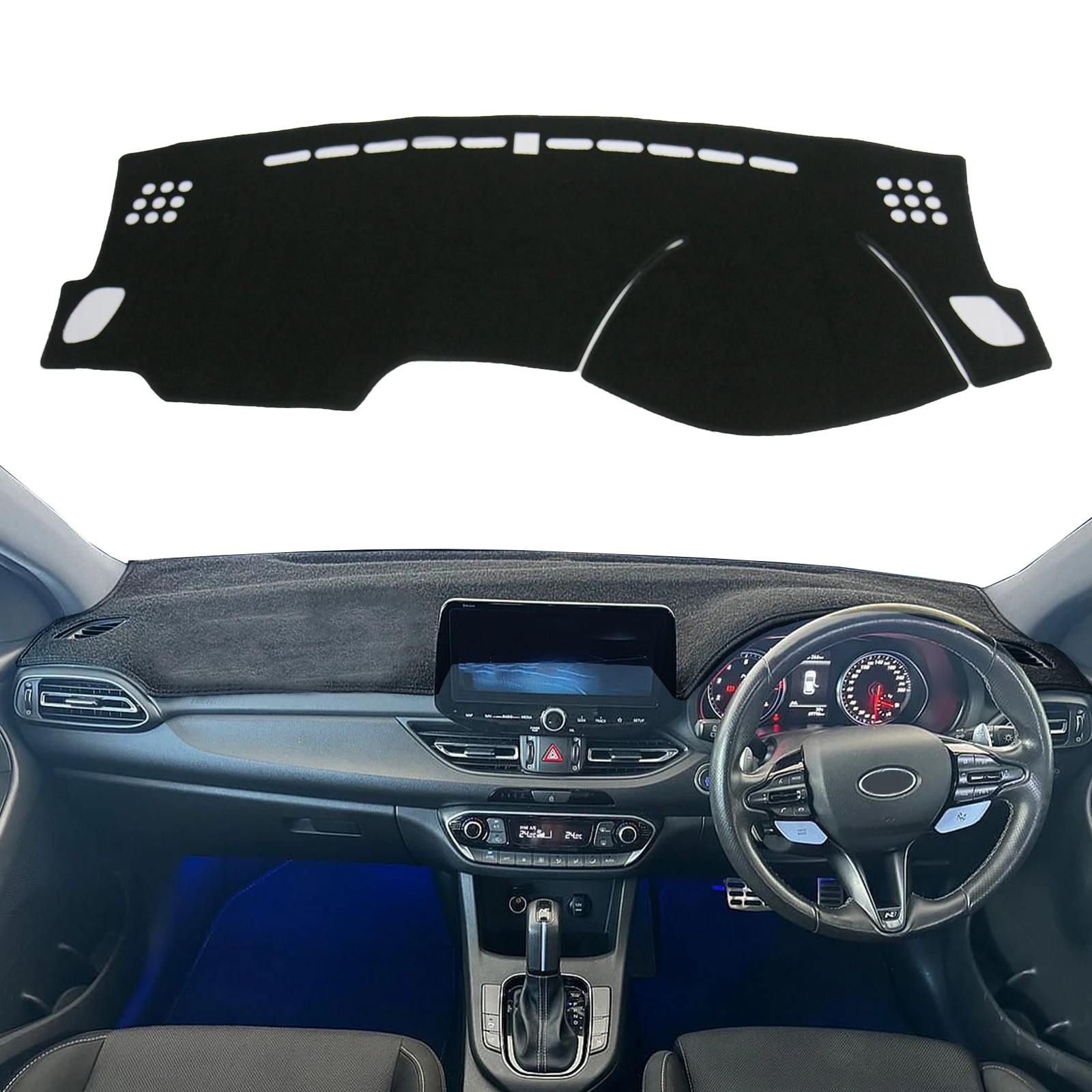 

Car Dashboard Mat Fit for Hyundai i30 2017 2018 2019 2020 2021 2022 2023 Sunshade Protective Carpet Dash Mat Dashmat