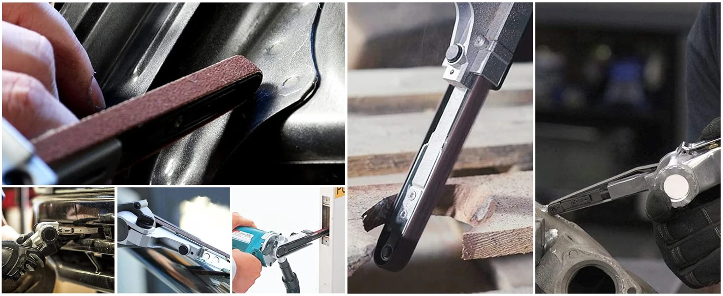 30 Stück 9 x 533 mm Schleifbänder, 533 x 9 mm Schleifband, 21 x 0,35 Zoll Schleiftuch mit Körnung 40 bis 400, weiches Tuch für Bandschleifer – Detail 8