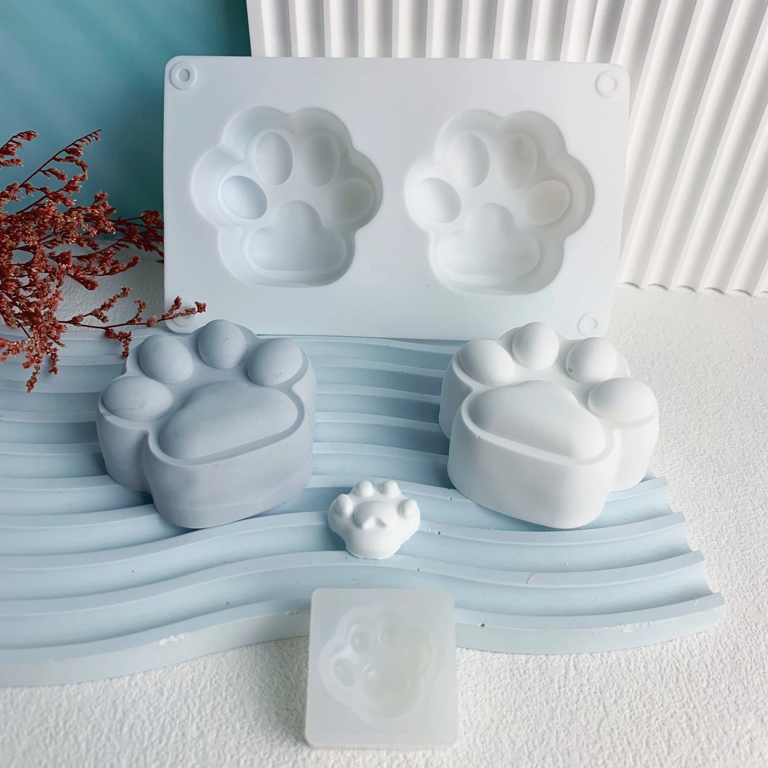 Bear Cat Paw Silicone Mold Candle Mold Scented DIY Handmade Candle Material Resin Plaster Mold Candle Chocolate Making Supplies