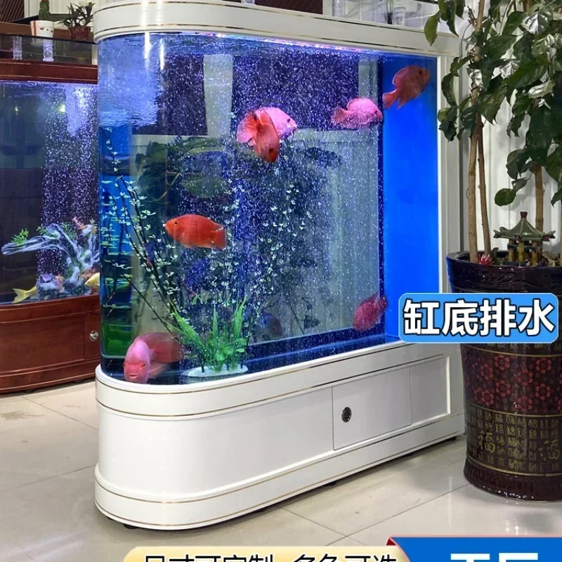 Aquarium Ecological Glass Subareas Screens Shoe Cabinet Household Large Lazy