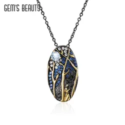 GEM'S BEAUTY Moonlight Original Design 100% 925 Sterling Silver Necklace Simple Choker Necklace Female Jewelry Gift for Women