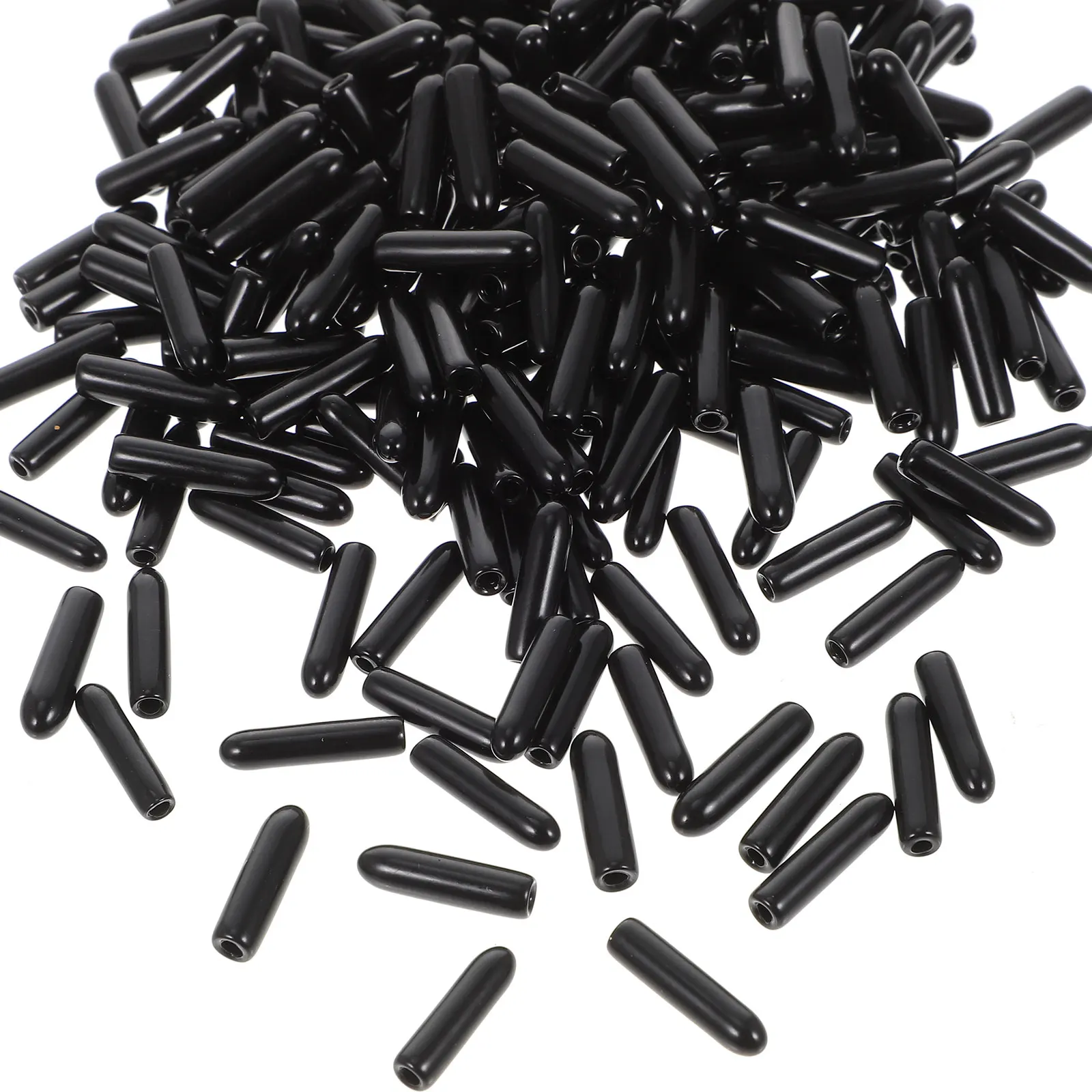 

500 Pcs Black Dome Screw Covers Protective Caps for Bolts Long Time Use Rust Proof Furniture Feet Round Tubing Screws