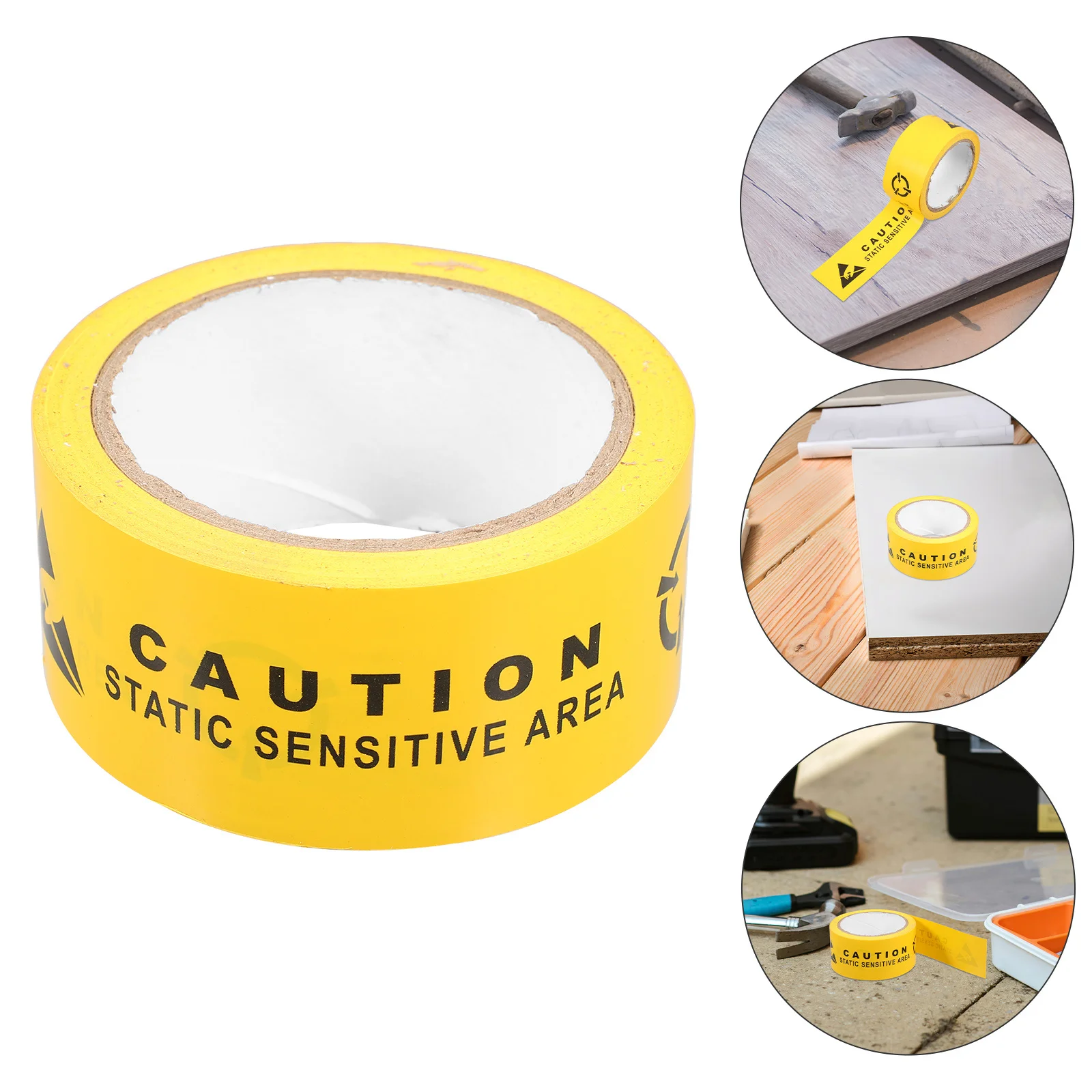 Anti-Static Warning Tape Yellow Floor Marking Tape Roll for Construction Safety Caution Signs Security Warning Labels