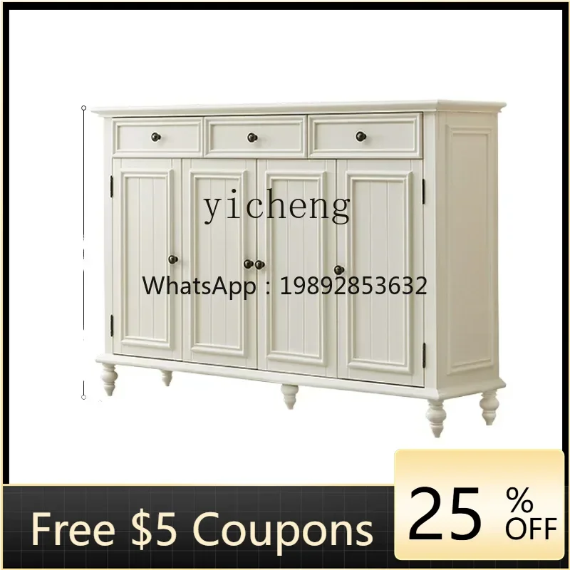 

ZZAmerican solid wood shoe cabinet, simple, modern shoe rack, large-capacity household door porch cabinet storage artifact