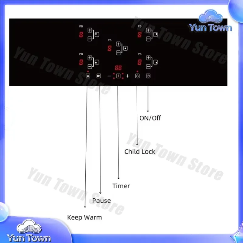 5 Burner Electric Stove for Built-In Induction Cooktop for Smart Kitchen Appliance for Home Use for Wholesale Price for