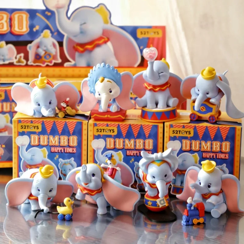 Disney Cartoon Dumbo Train Circus Action Figure Model Dolls Toys Disney Movie Dumbo Elephant Collection Animal Figures Kids Gift