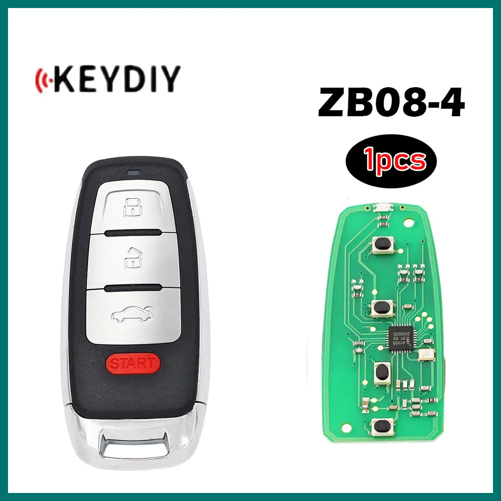 

1pcs KEYDIY ZB Series Universal Smart Key Fob ZB08-4 for KD-X2 Car Remote Key Replacement Fit More Than 2000 Models Car Keys