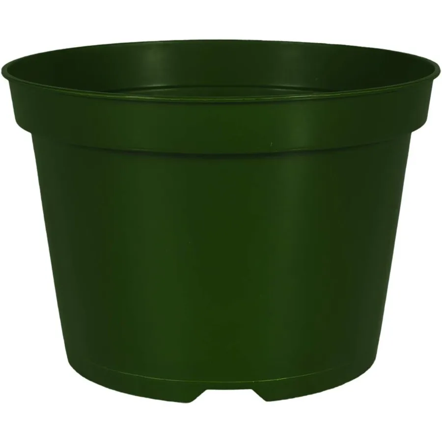 

8 Round Grower Pot 8x8x6 Round Plastic Grower Pot in Green