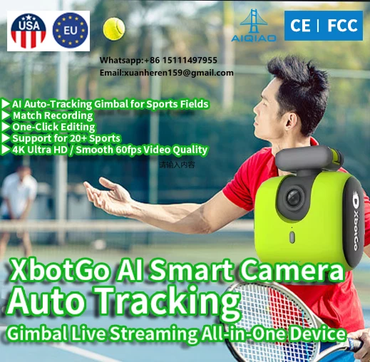 XbotGo Chameleon AI Auto Tracking Gimbal 4K 60fps Sports Game Recorder(AI Tracking Football Motion Camera)