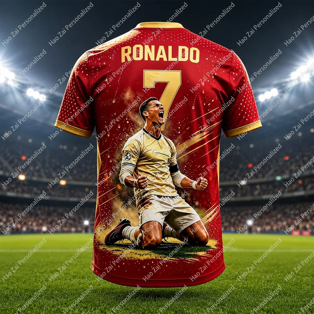 2026 Cristiano Ronaldo No. 7 Commemorative/Collector's Edition Jersey/T-Shirt — Men's Women's and Kids' Sports and Casual Tops
