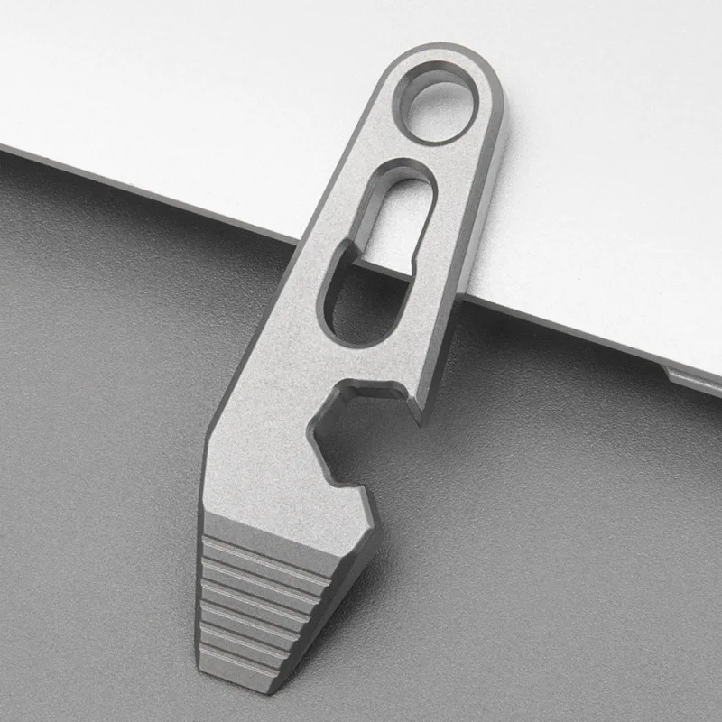

Multifunction Hexagon Wrench Bottle Opener Titanium Alloy Crowbar Portable Keychain EDC Outdoor Survival Tools with Necklace