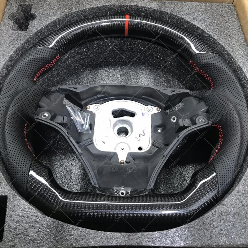 Volante per auto in pelle traforata vera fibra di carbonio per BMW E90 E91 E92 E93 E89 E87 E70 E84 E83 E71 E82 E81 Accessori auto