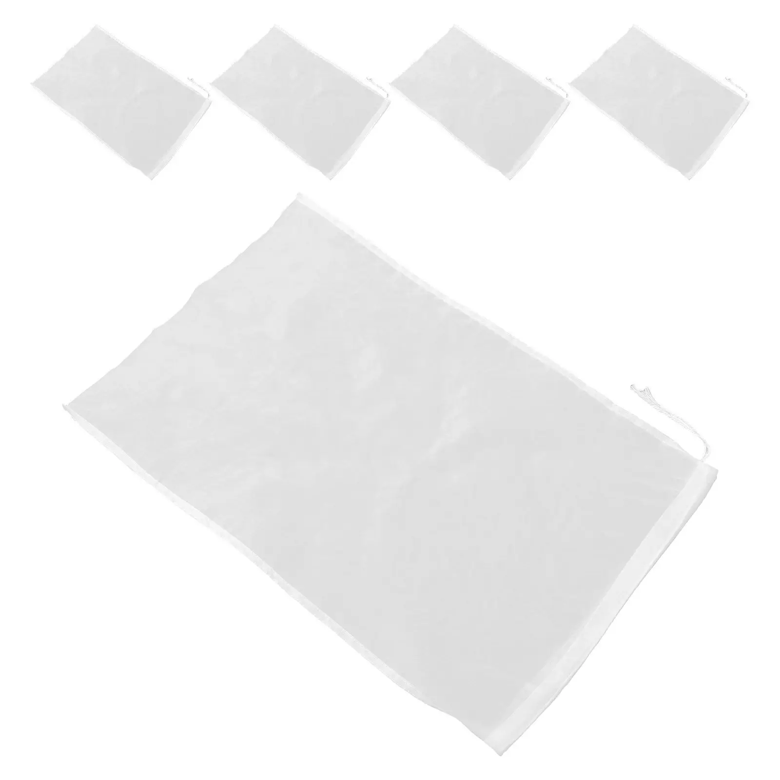 5pcs 80-Mesh Reusable Filter Bags Nut Milk Bag Fine Mesh Strainer For Juicing Yogurt Soy Milk Tea Infuser Food Strainer Pouch
