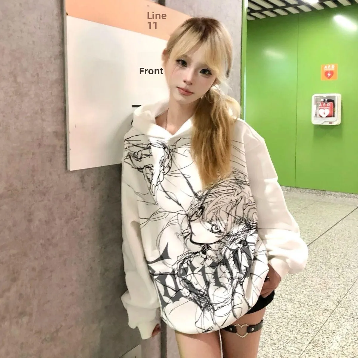 

Y2K оригинальная осенне-зимняя мужская толстовка с капюшоном, футболка большого размера с принтом аниме, одинаковая повседневная уличная одежда для пары