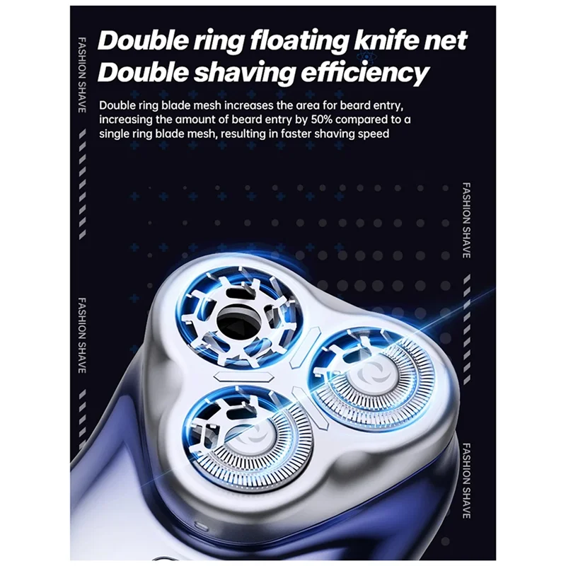 M17K-3D العائمة المغناطيسي شفرة الرجال ماكينة حلاقة كهربائية صغيرة محمولة اللحية القاطع قابلة للشحن ماكينة حلاقة كهربائية دوارة