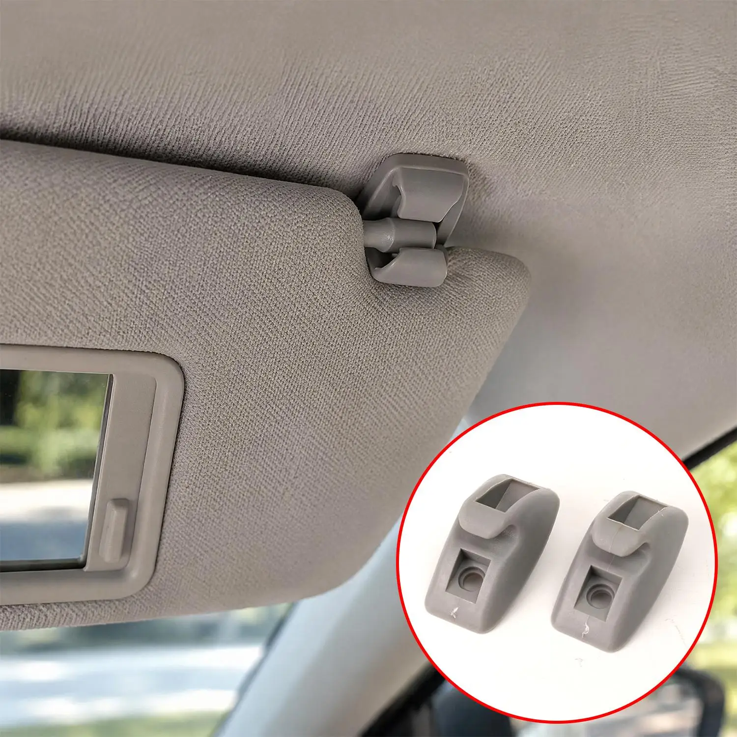 Car Accessories for 191857559 Compatible for Volkswagen MK1 Car Sun Visor Snap-On Support Rod Mounts Car Sun Visor Support Clips