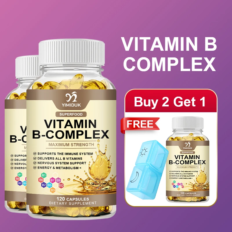 Vitamin B Complex Supplement, Supports Immune System, Nervous Health, Energy Production & Metabolic Balance for Men & Women