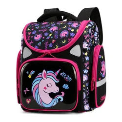 Mochila ortopédica con estampado de unicornio 3D para niña, morral Escolar para niños y niñas, morral Escolar para escuela primaria, novedad de 2022