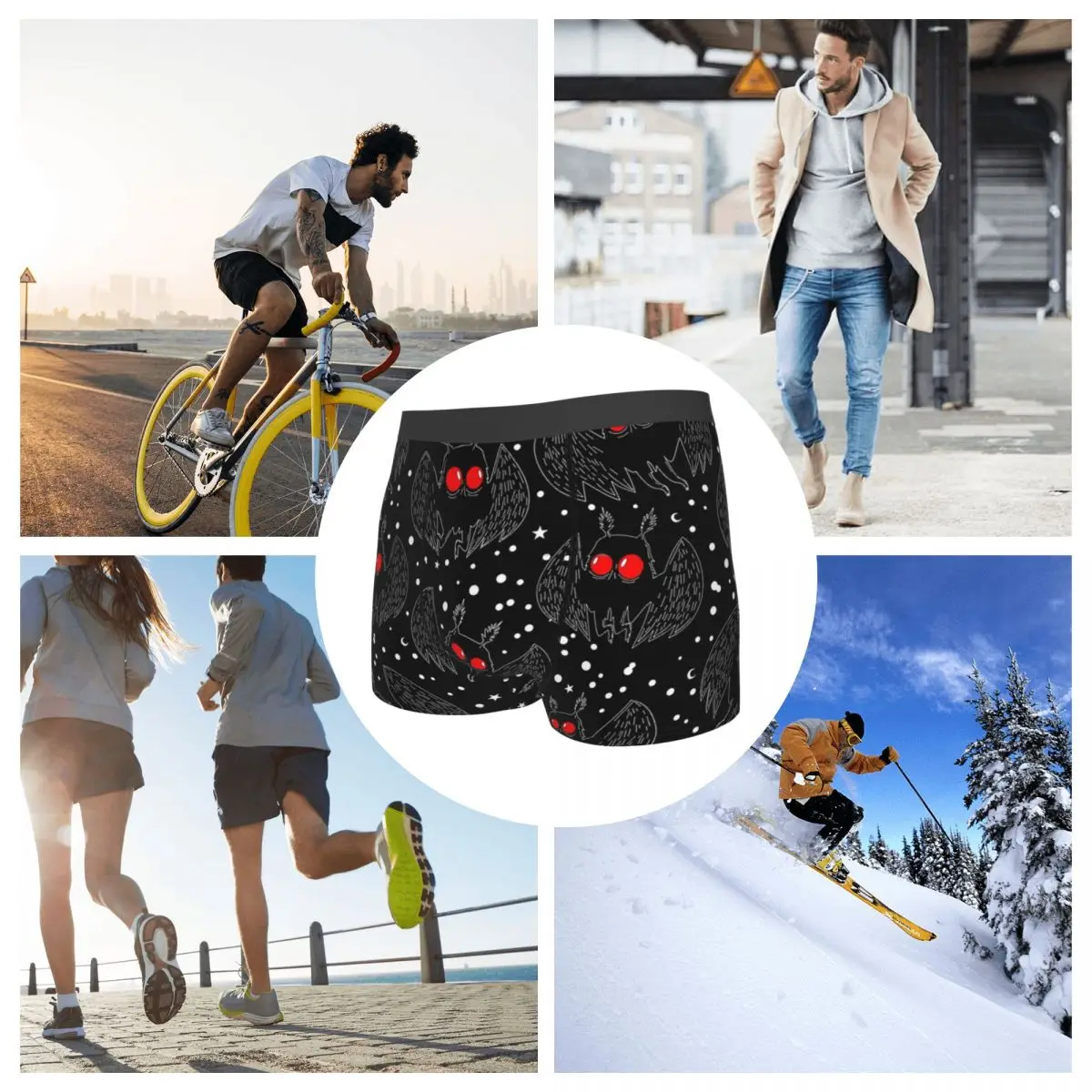 Mothman Night Supernatural Underpants Cotton Panties Man Underwear Sexy Shorts Boxer Briefs