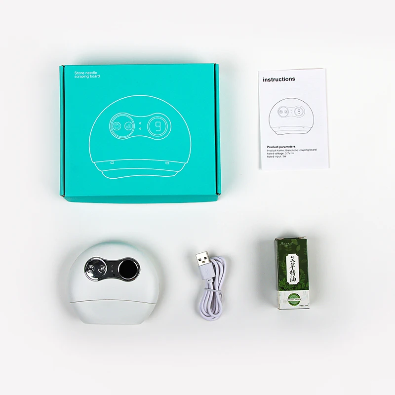 Strumento cinese intelligente Gua Sha Assistenza sanitaria personale Fisioterapia Raschiante Strumento di calore Corpo Massaggiatore elettrico facciale Gua Sha