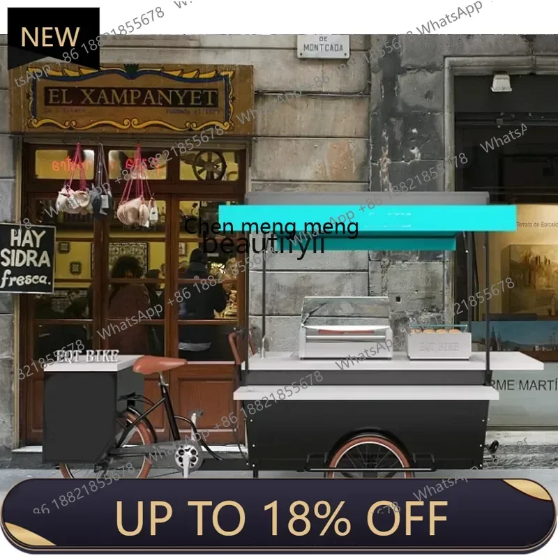 

Z189 Mobile entrepreneurship stall car promotion coffee pancakes float barbecue, dining car wrought iron snack car