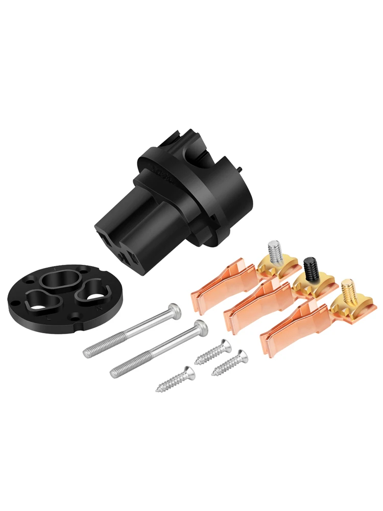 Monosaudio E104/F104 czysty miedziane złote rodowany wtyczka zasilania ue Schuko dostarcza złącze kabla zasilającego żeński europejski samiec — zdjęcie produktu 7