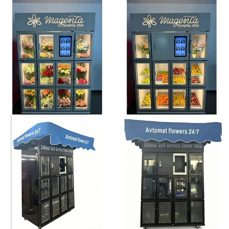 24h Self Service Multi Function Refrigerated Vending Locker Fresh Keeping Cabinet for Flowers Cakes Fruits