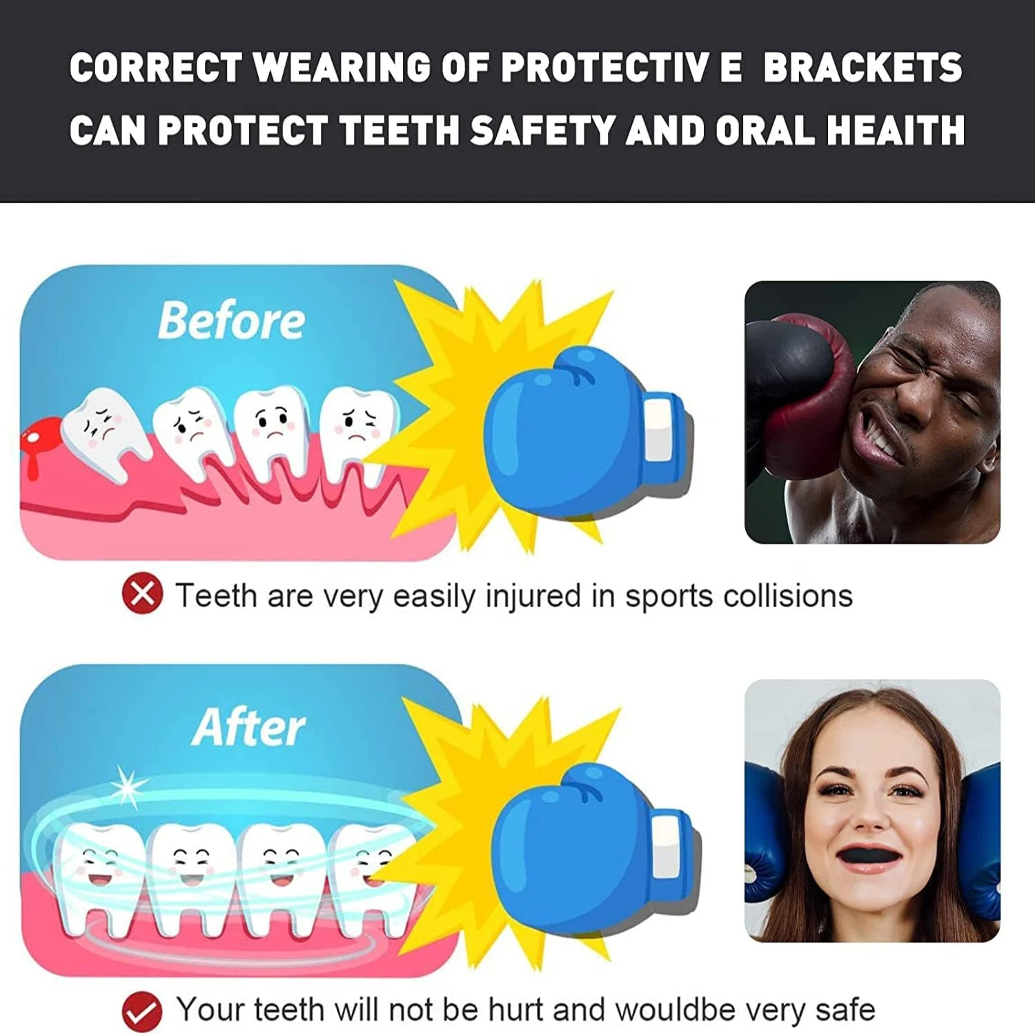 

Top-of-the-line high-performance junior athletic mouth guard for superior dental safety and confidence on the field. Advanced an