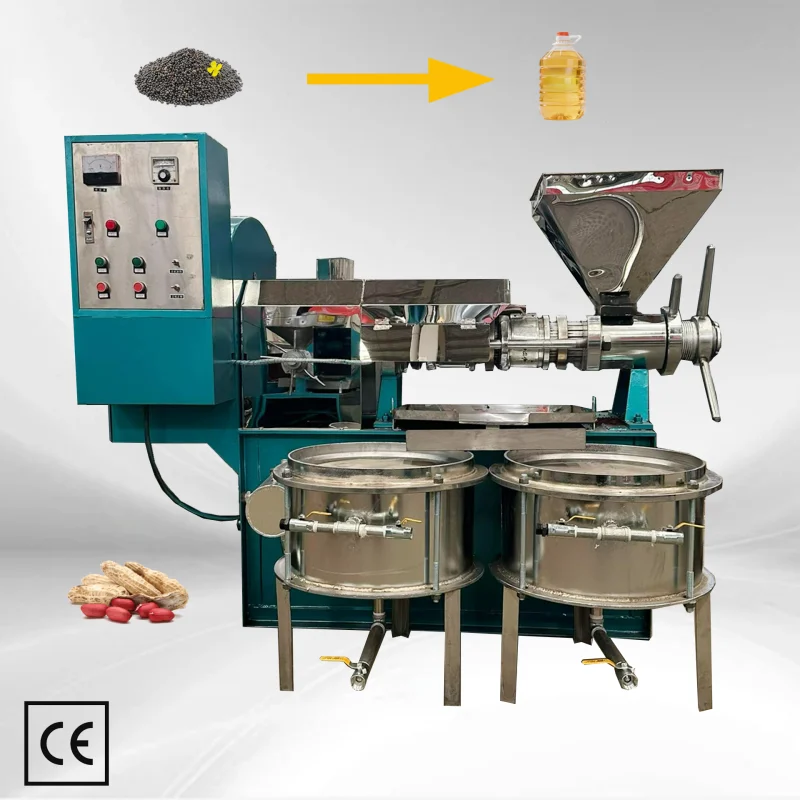 Screw Oil Press Machine Commercial Constant Temp Hot Press High Output for Soybean Coconut Custom Color