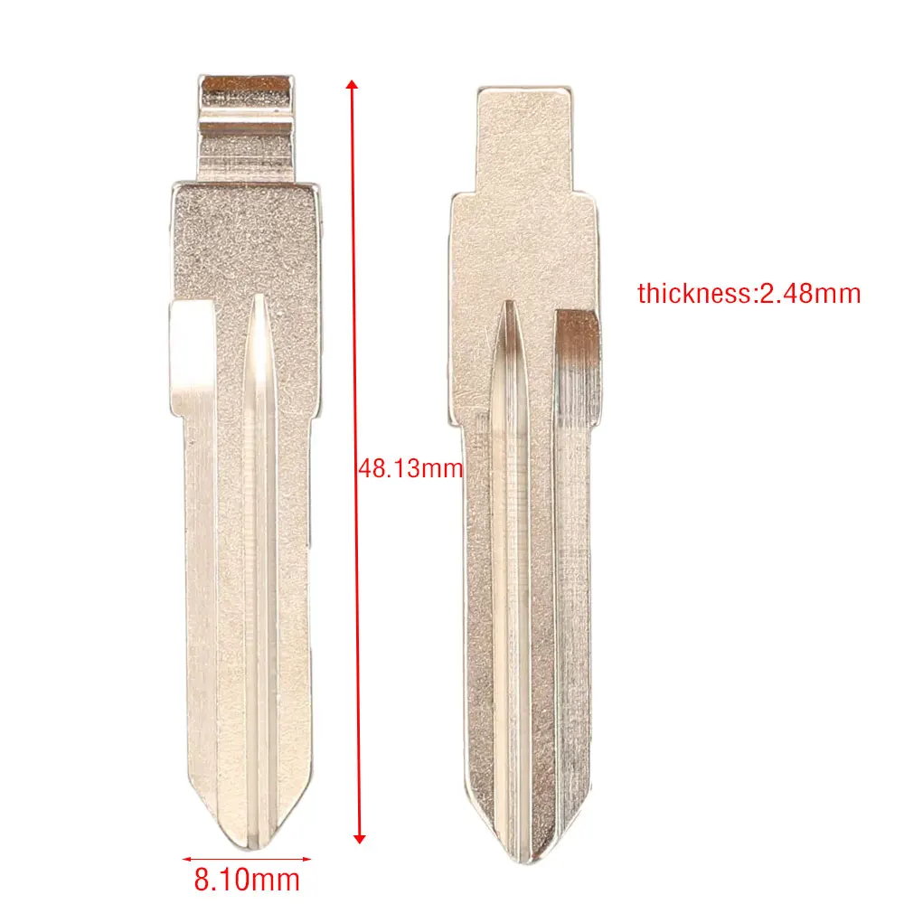 10 pz L5 chiave per auto lama non tagliata auto Flip remoto vuoto chiave pieghevole lama per LADA chiave di ricambio Shell Blade