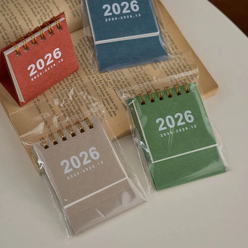 Creative Coil 2026 Desk Calendar Portable Desktop Decoration Mini Calendar Schedule Planner Gifts
