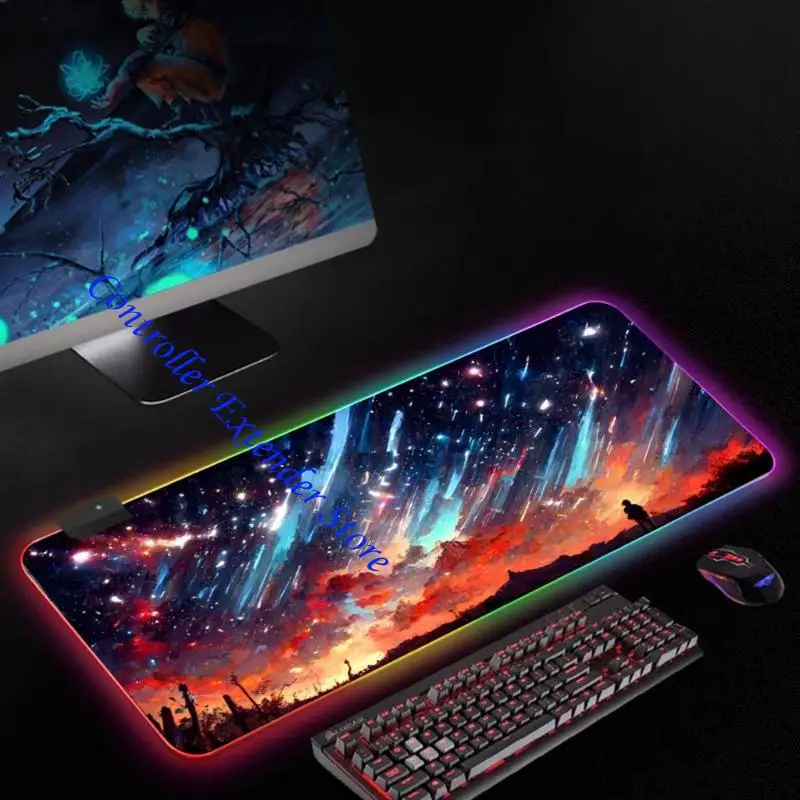 

N84B Large Gaming Mousepad Desk Mat Extended Anime Large Mouse Pad Keyboard Mouse