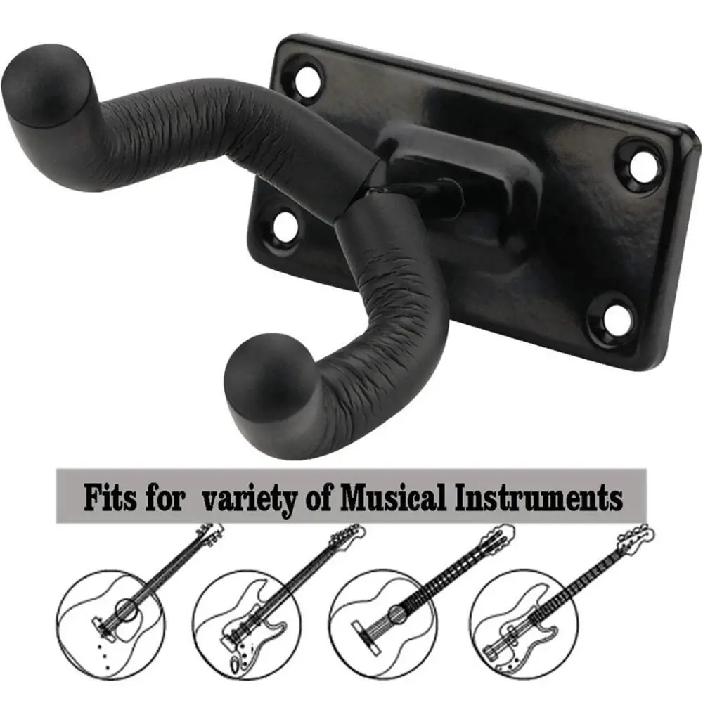 Universal Metal Guitar Wall Hanger Wall Mount Non-slip Guitar Hook Ukulele Hanger Acoustic/Electric Guitar