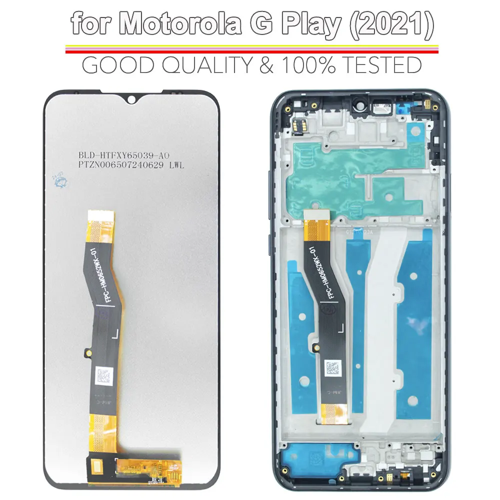 New LCD for Motorola Moto G Play 2021 LCD Display Touch Screen Digitizer for Moto G Play 2021 XT2093 Phone LCD Screen Assembly