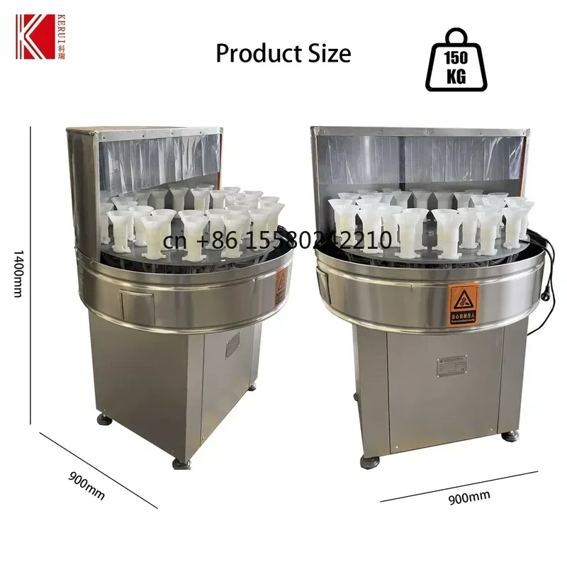 for Semi-automatic 32 Heads Rotary Bottle Washing Machine for Wine PET Recycling Glass Milk Bottle Cleaner