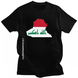 Iraqi Iraq Flag Map Mens Tshirts Cotton Tee Tops Round Neck Vintage Fashion Tshirt Clothing Casual Basic T-Shirts