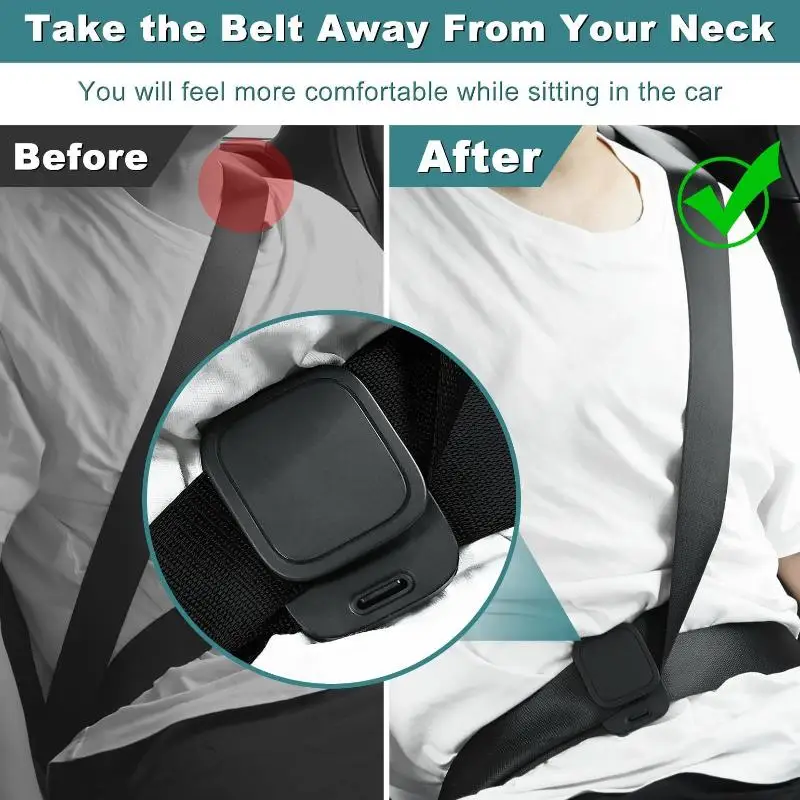 New 1Pack Car Seat Belt Adjuster Seat Belt Clamp Shoulder And Neck Seat Belt Locking Clip Protector Comfortable Driving