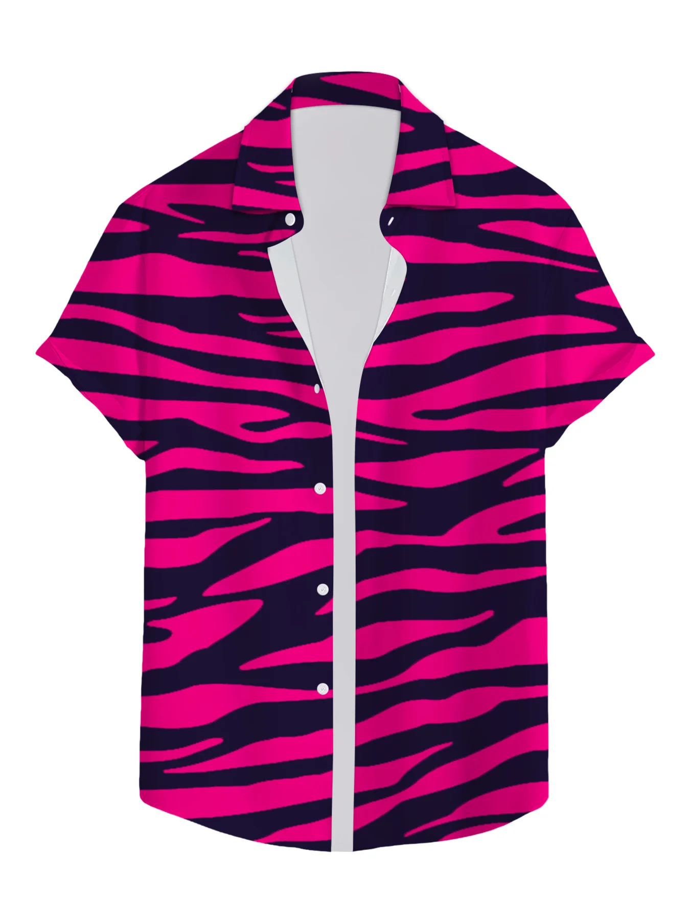 

Summer men's 3D floral shirt with three-dimensional pattern printing, breathable, casual and vacation-style short-sleeved shirt