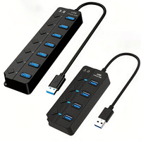 USB HUB 3.0 Multiprise High Speed Splitter 4/7 Ports 5Gbps Hub Power Adapter With Switch Long Cable With Multiple Expander Hub