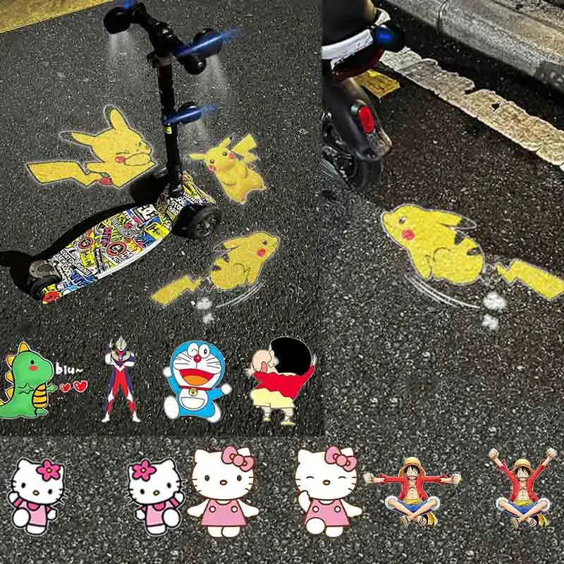 

Hello Kitty Children's Bicycle Projection Lamp Dynamic Lamp Night Riding Motorcycle Skateboard Balance Car Cartoon Warning Lamp